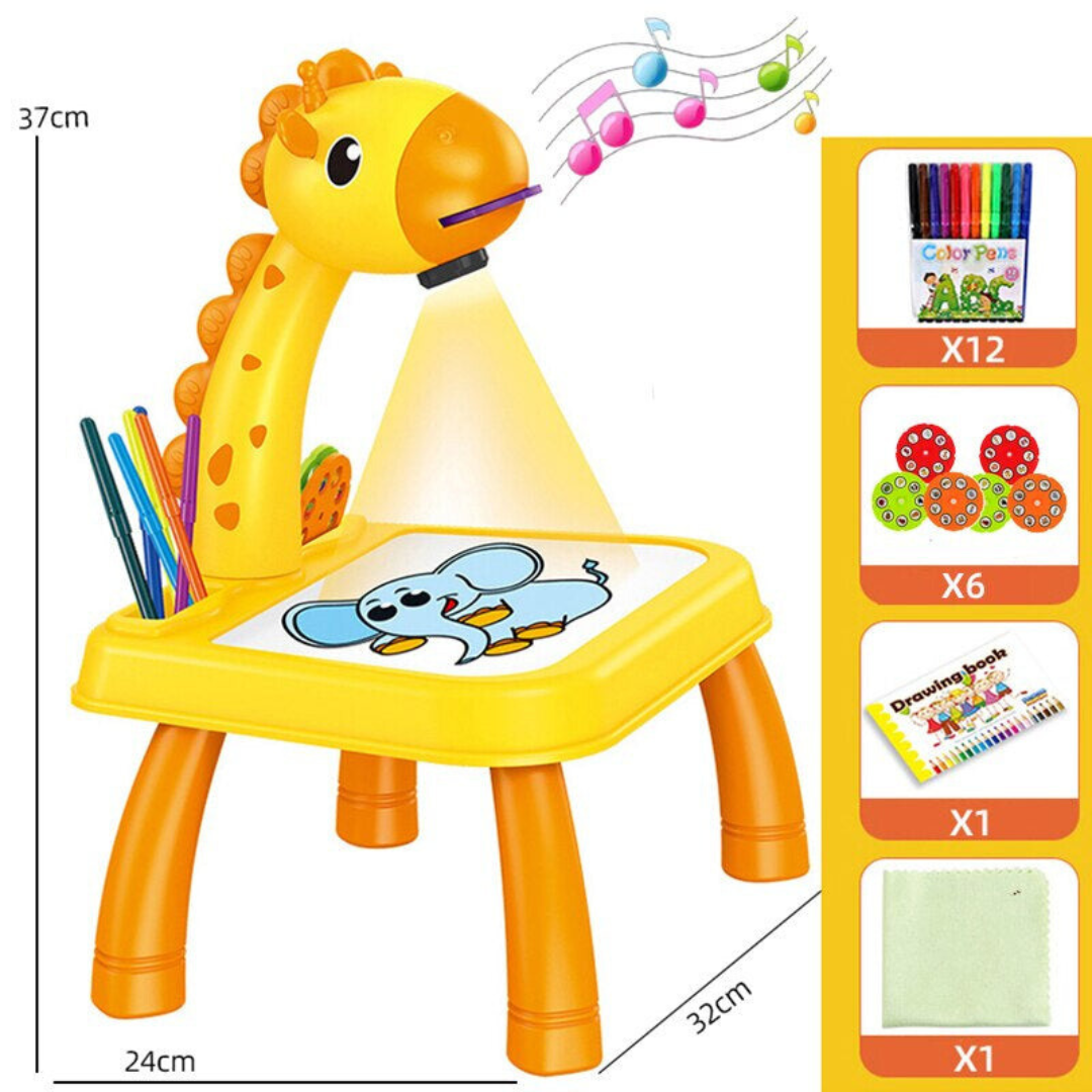 Mesa proyector para dibujar con música